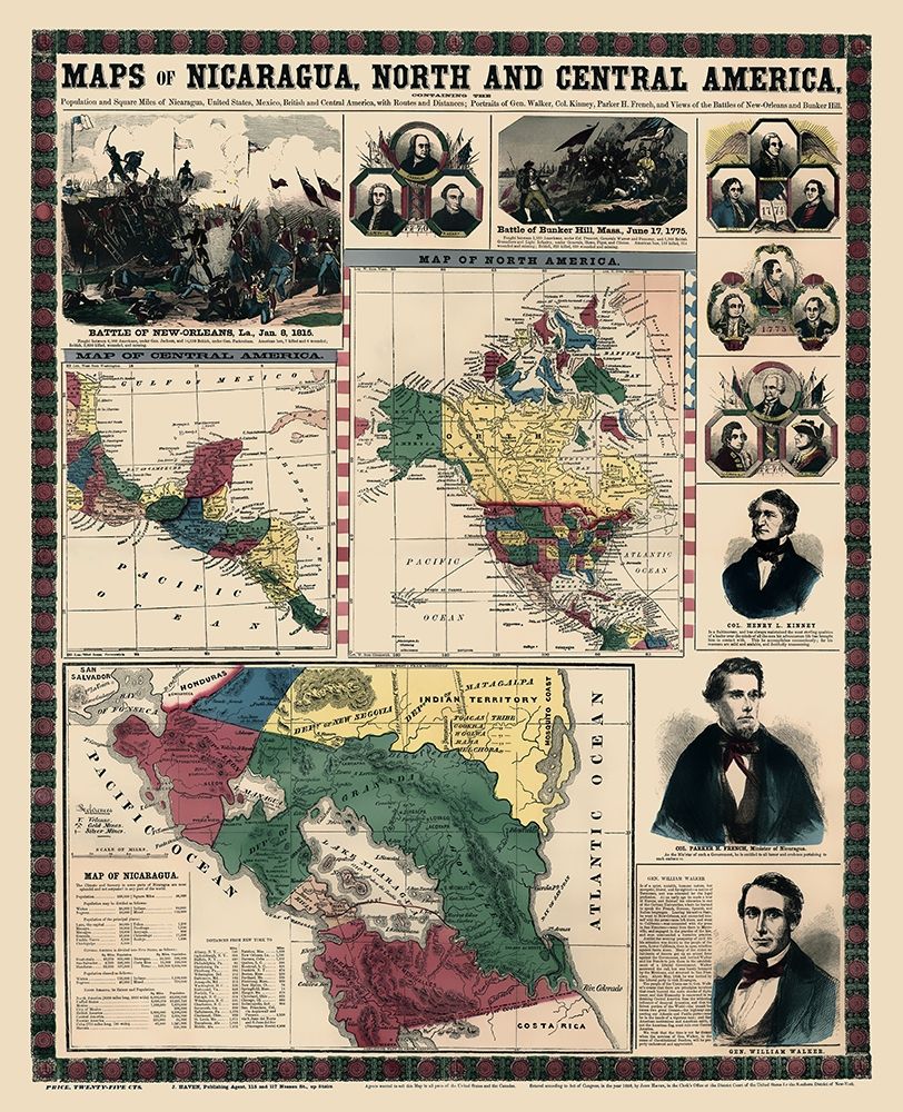 North Central America Nicaragua - Haven 1856