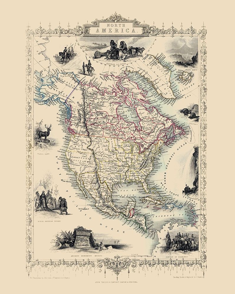 North America - Tallis 1851