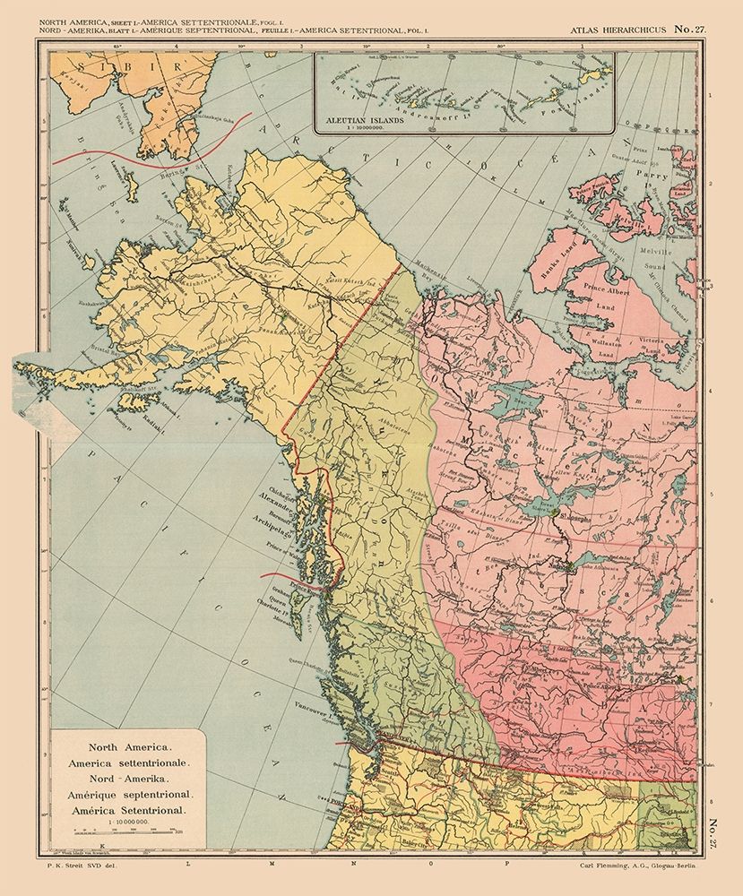 North America Canada United States - Streit 1913