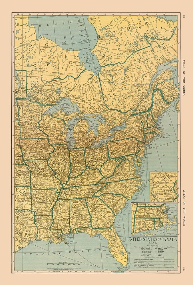 North America East United States Canada