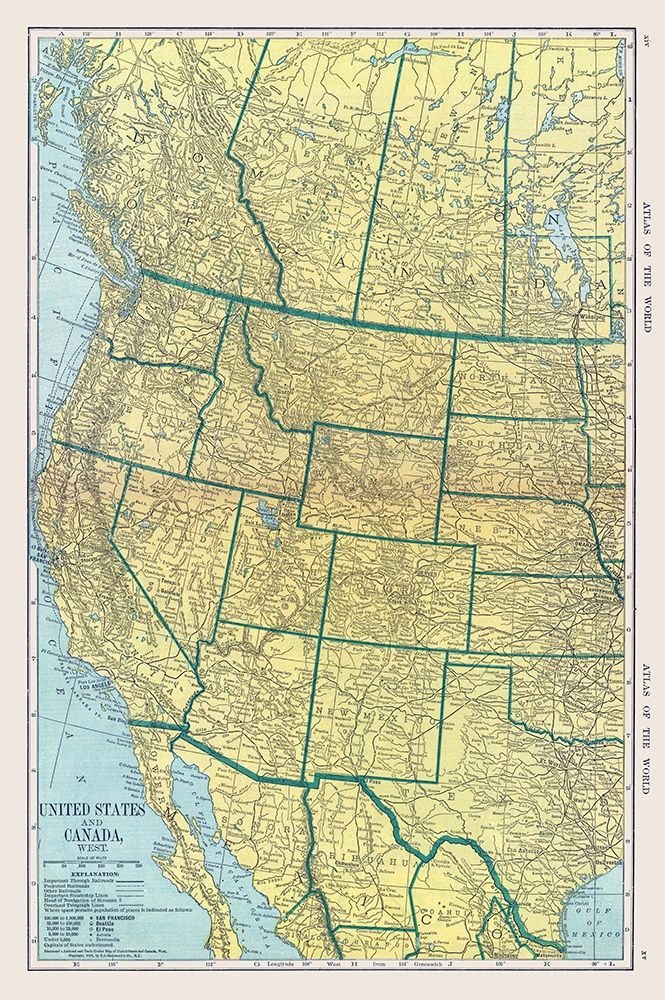 North America West United States Canada Mexico