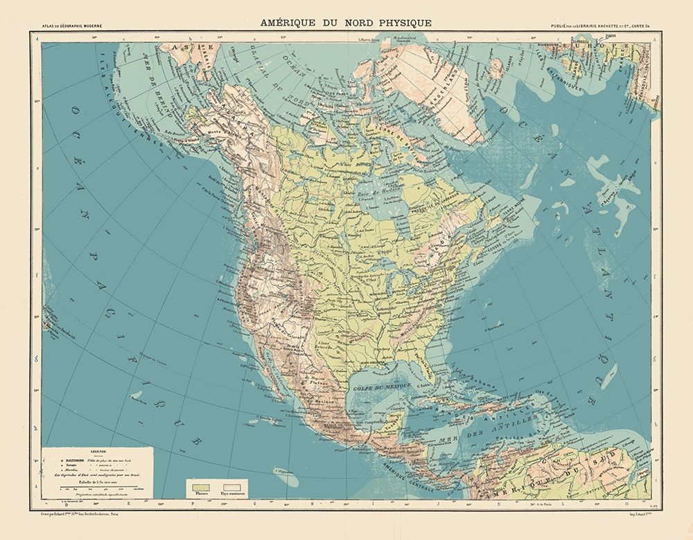 Physical of North America - Schrader 1908