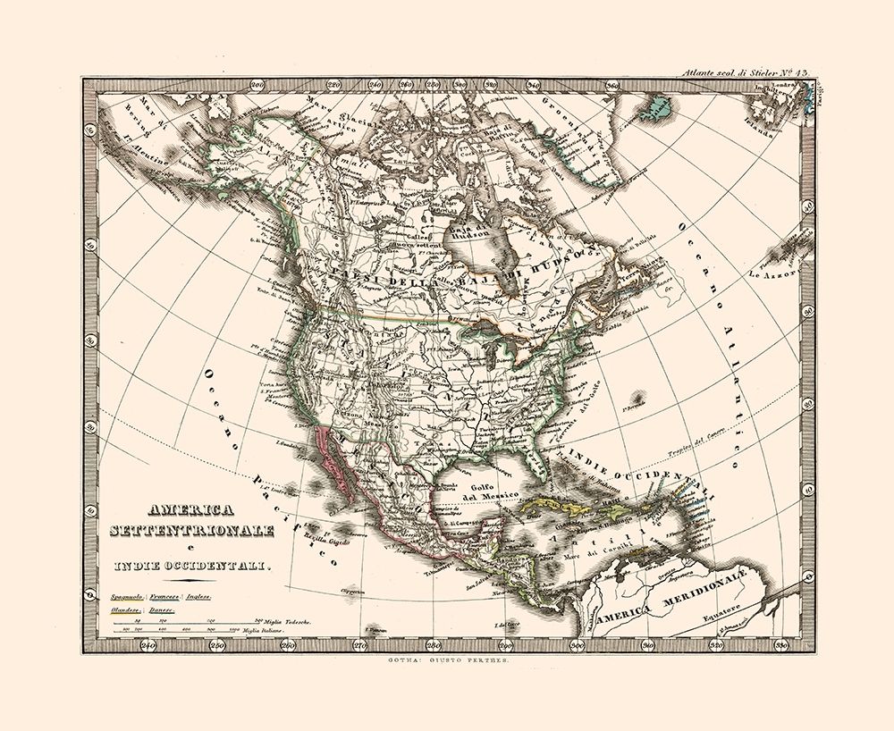 North America - Perthes 1870