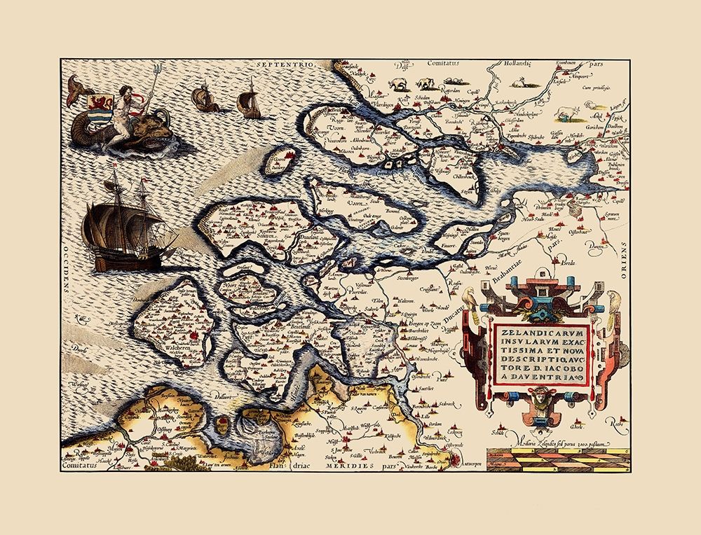 Holland Netherlands - Ortelius 1573