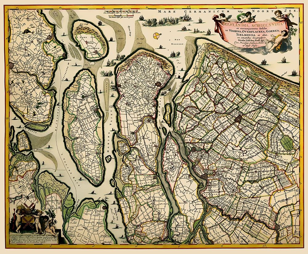 South Holland Netherlands - Visscher 1681