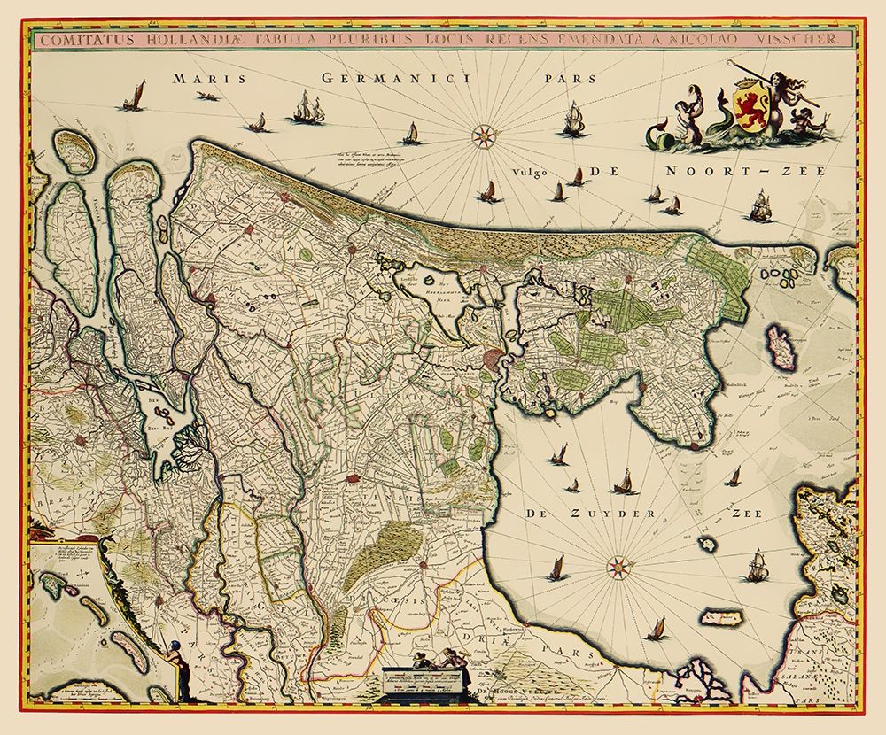 Holland Netherlands - Visscher 1682