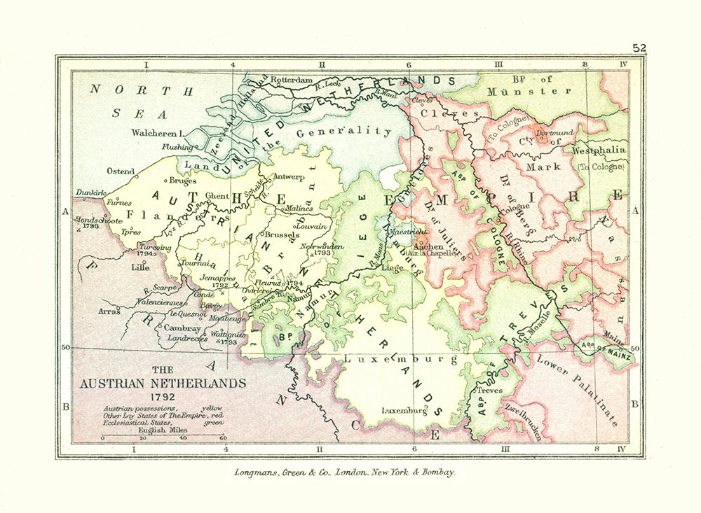 Austrian Netherlands Belgium Luxembourg 1792