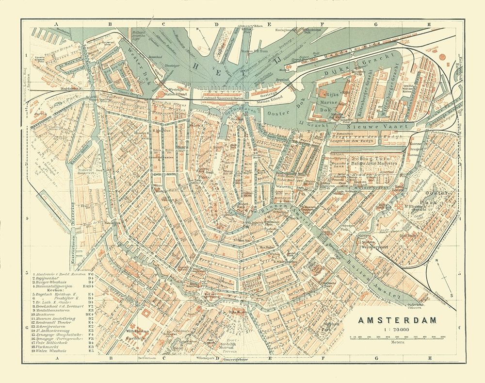 Europe Amsterdam Netherlands - Baedeker 1910