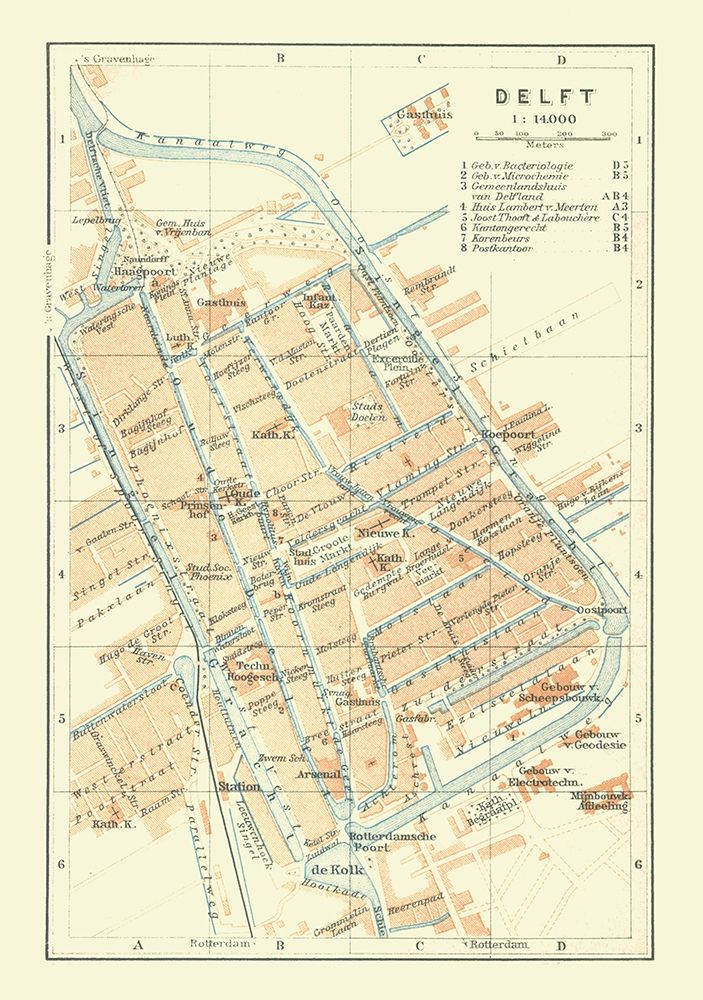 Europe Delft Netherlands - Baedeker 1910
