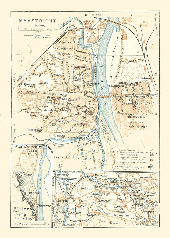 Europe Maastricht Netherlands - Baedeker 1910