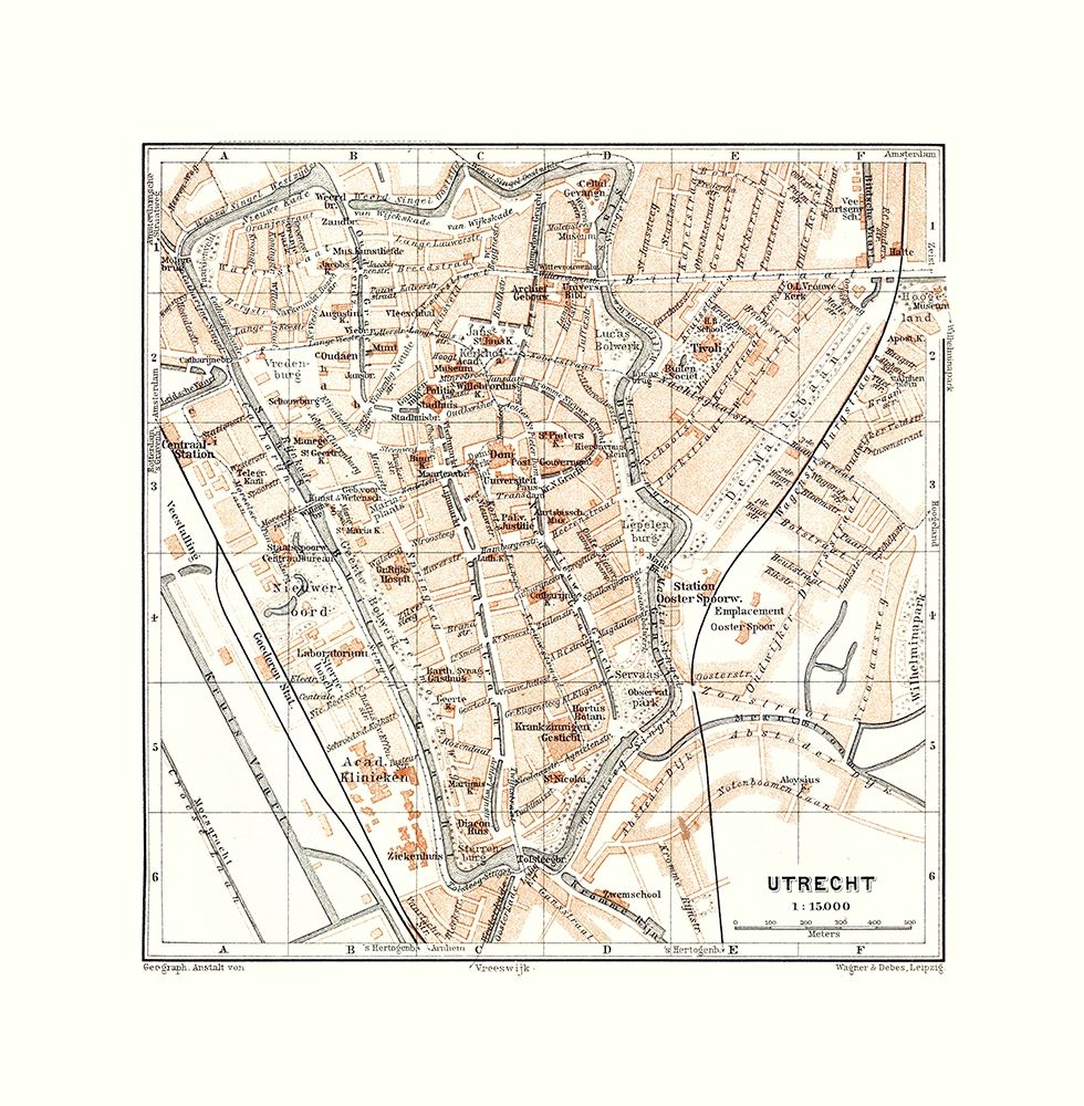Europe Utrect Netherlands - Baedeker 1910