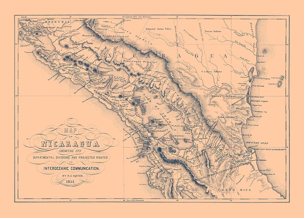 Central America Nicaragua - Squier 1851