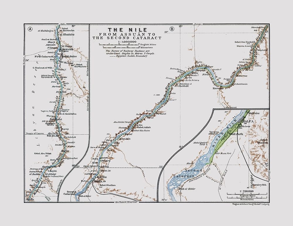 Nile Aswan Second Cataract Egypt - Baedeker 1913