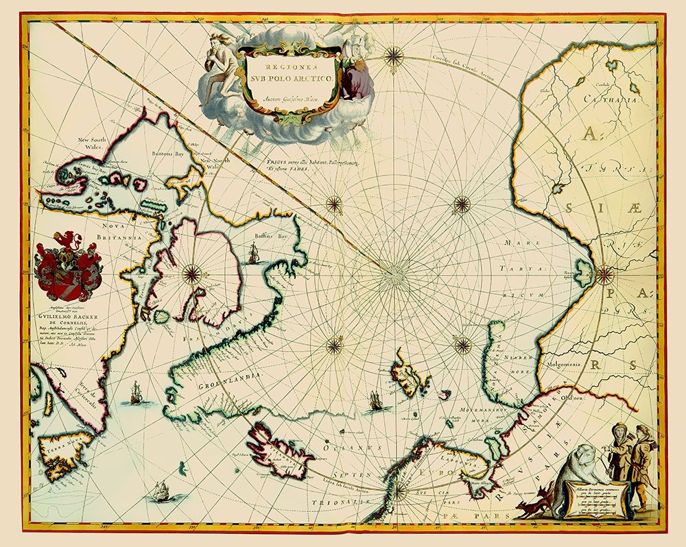 North Polar Region Northern Hemisphere - Blaeu