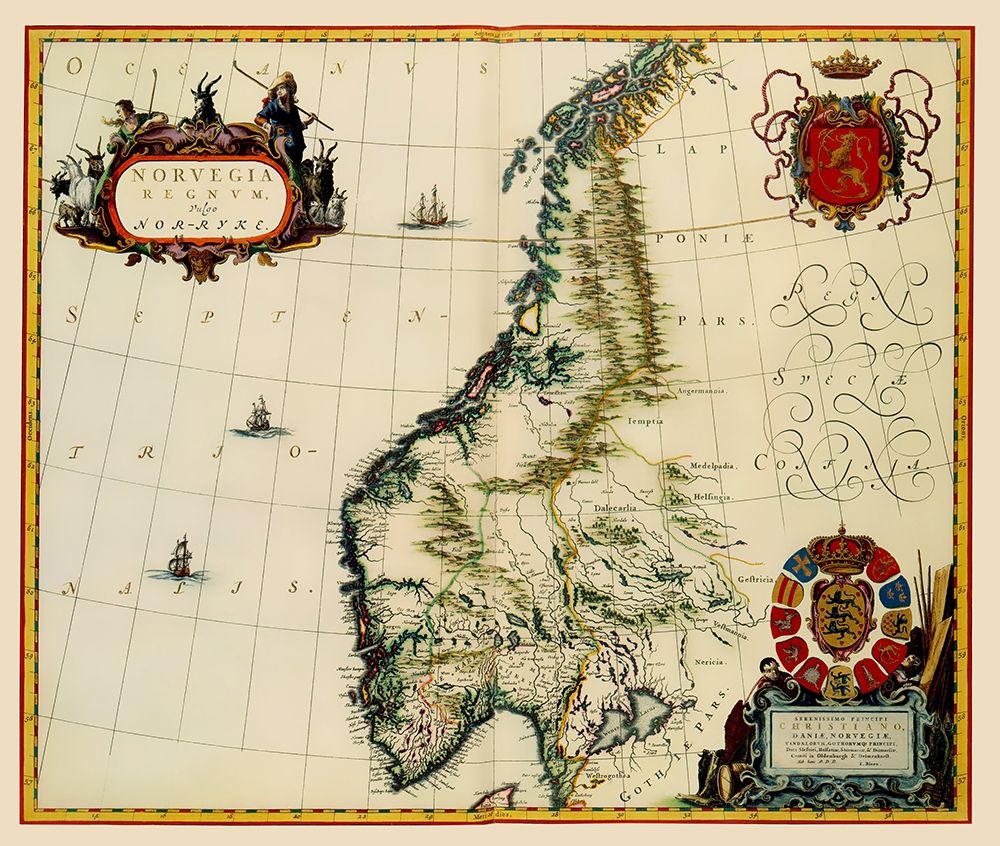 Scandinavia Norway - Blaeu 1662