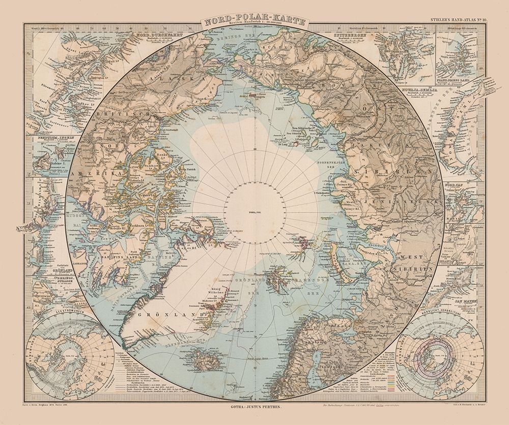 North Pole - Stieler 1885
