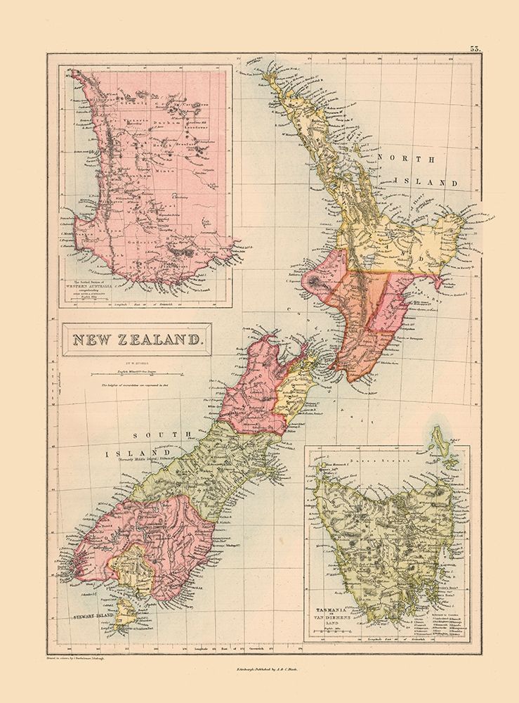 Oceania New Zealand - Black 1867
