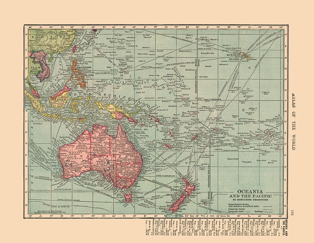 Oceania Pacific - Hammond 1910