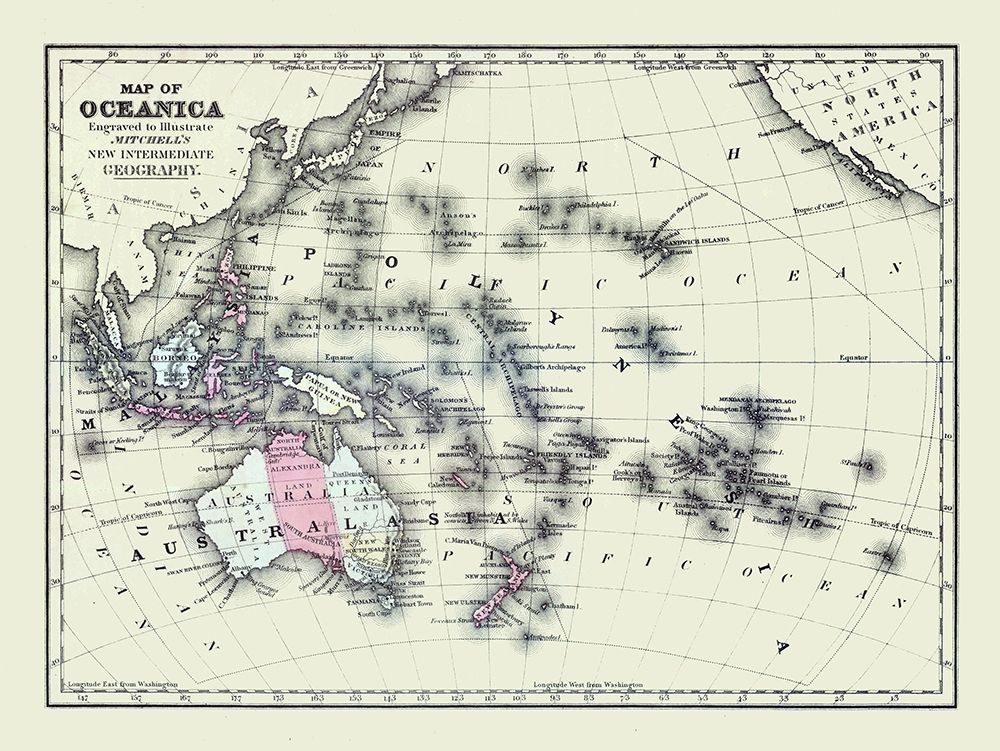 Oceania - Mitchell 1877