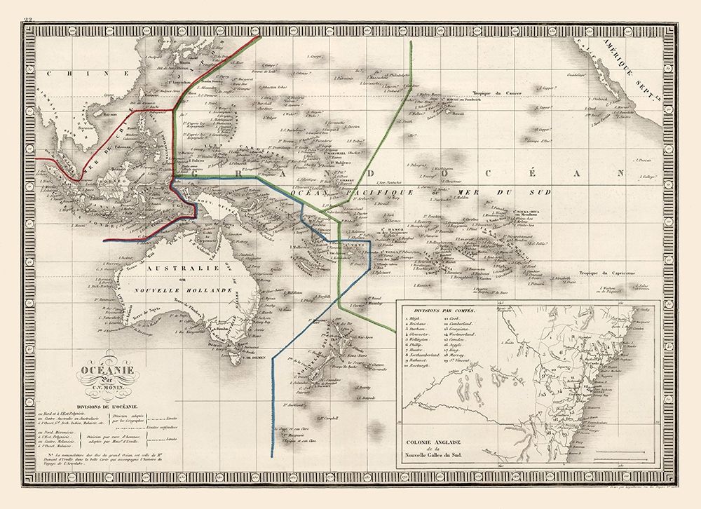 Oceania - Monin 1839