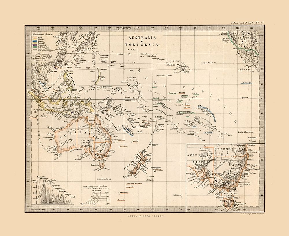 Oceania - Perthes 1870