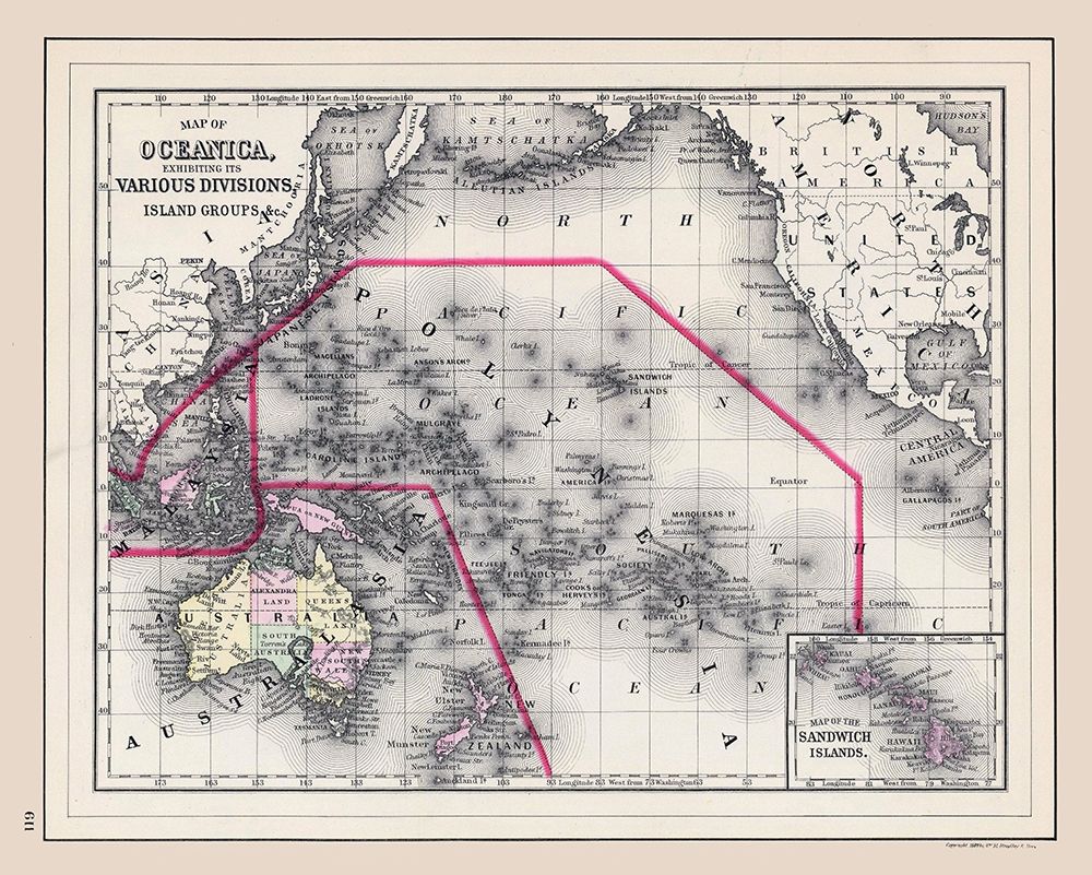 Oceania Islands - Bradley 1887