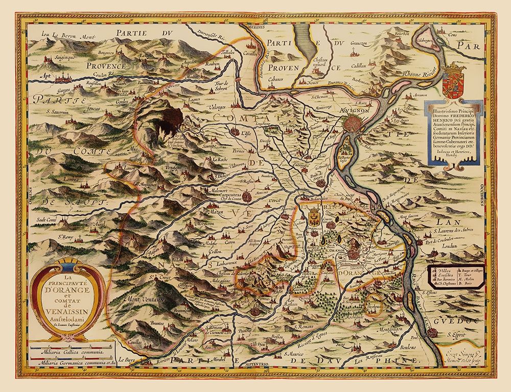 Principality of Orange France - Jansson 1630