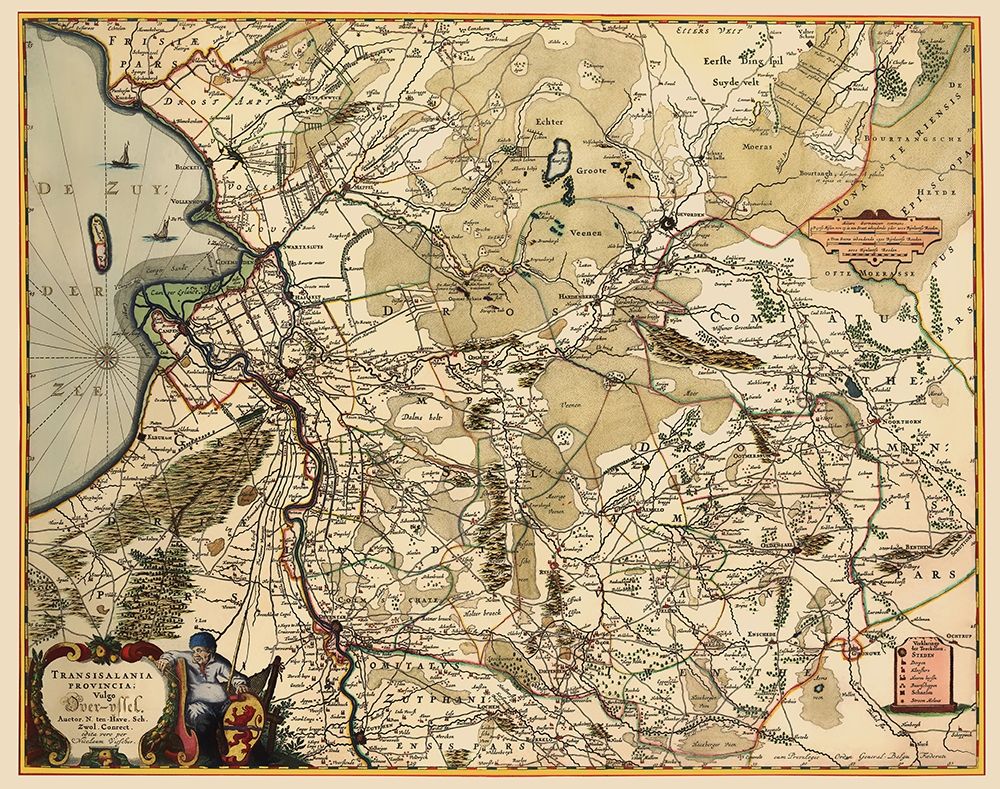 Overijssel Province Netherlands - Visscher 1681