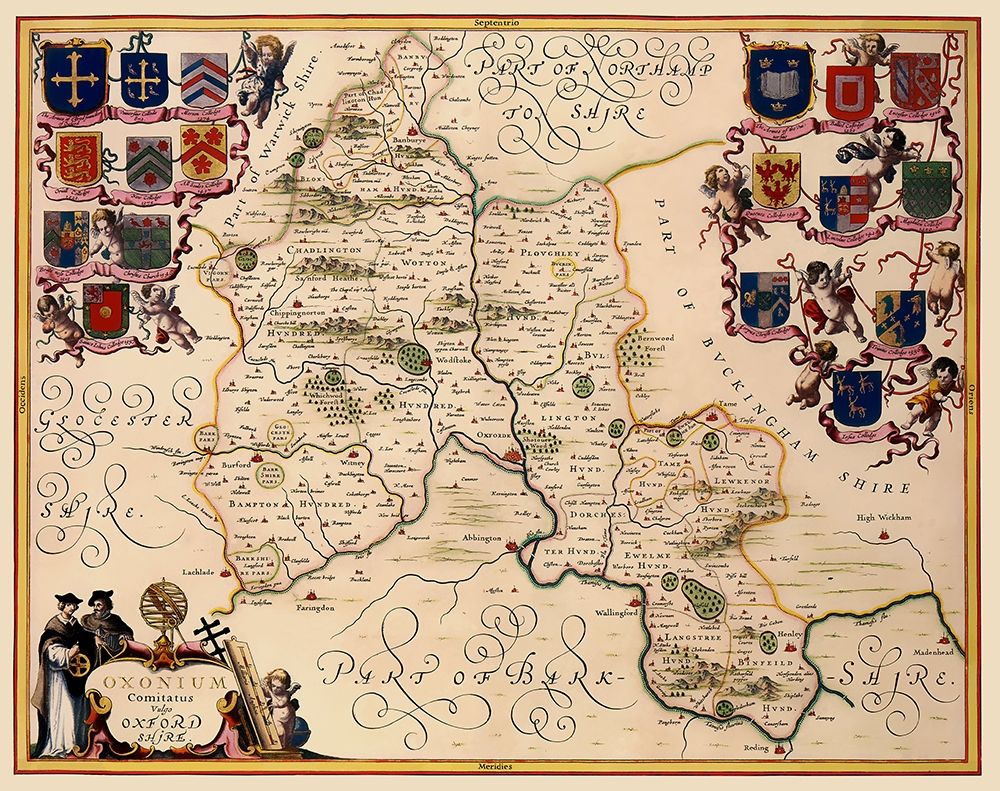 Oxfordshire County England - Jansson 1646