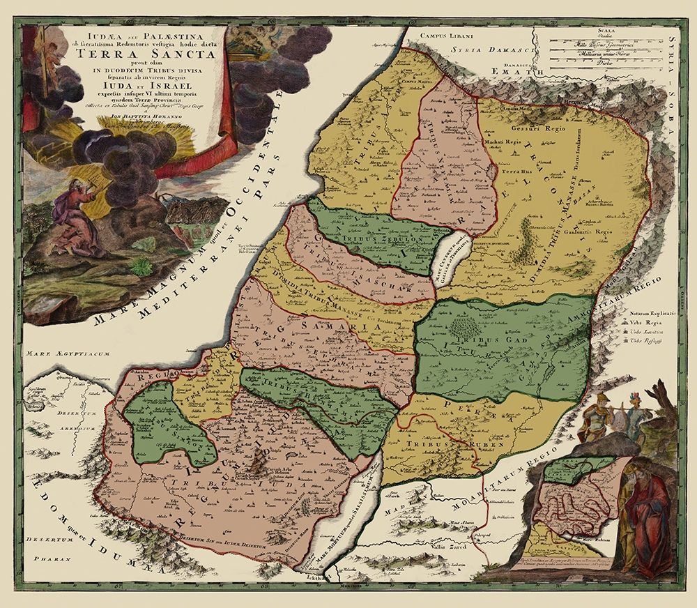 Terra Sancta Province of Judea Israel - Homann