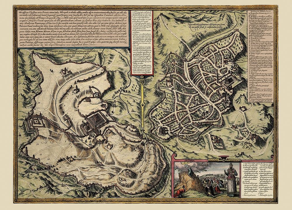 Jerusalem Israel - Hogenberg 1575