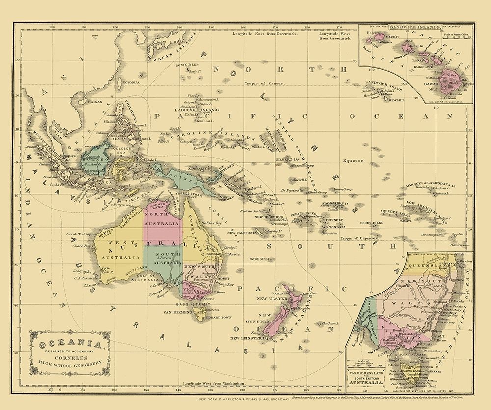 Pacific Oceania - Appleton 1856
