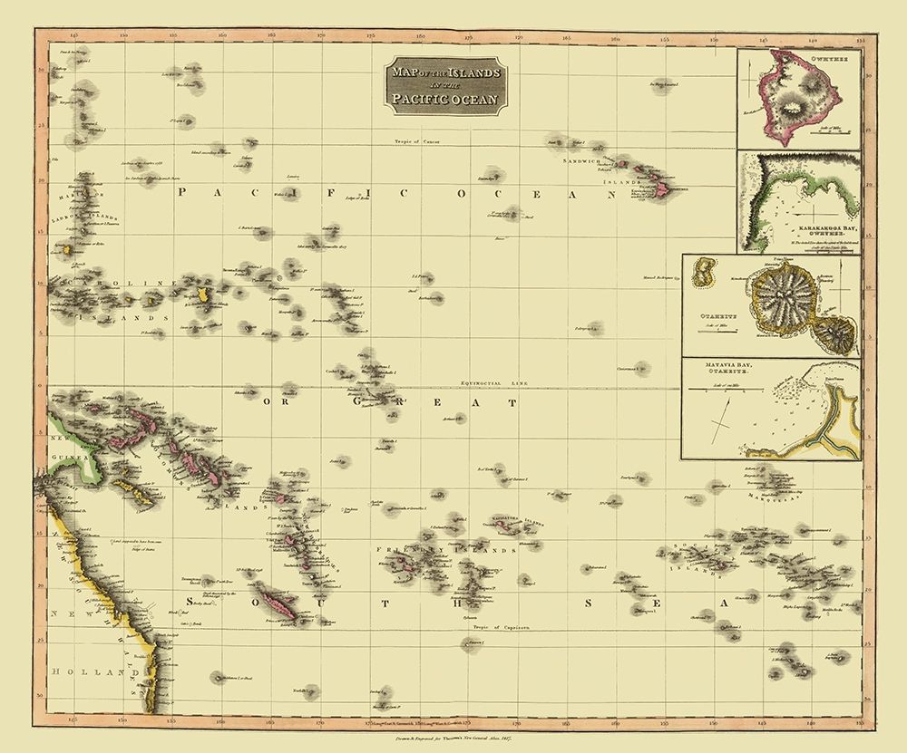 Pacific Ocean Islands Oceania - Thomson 1817