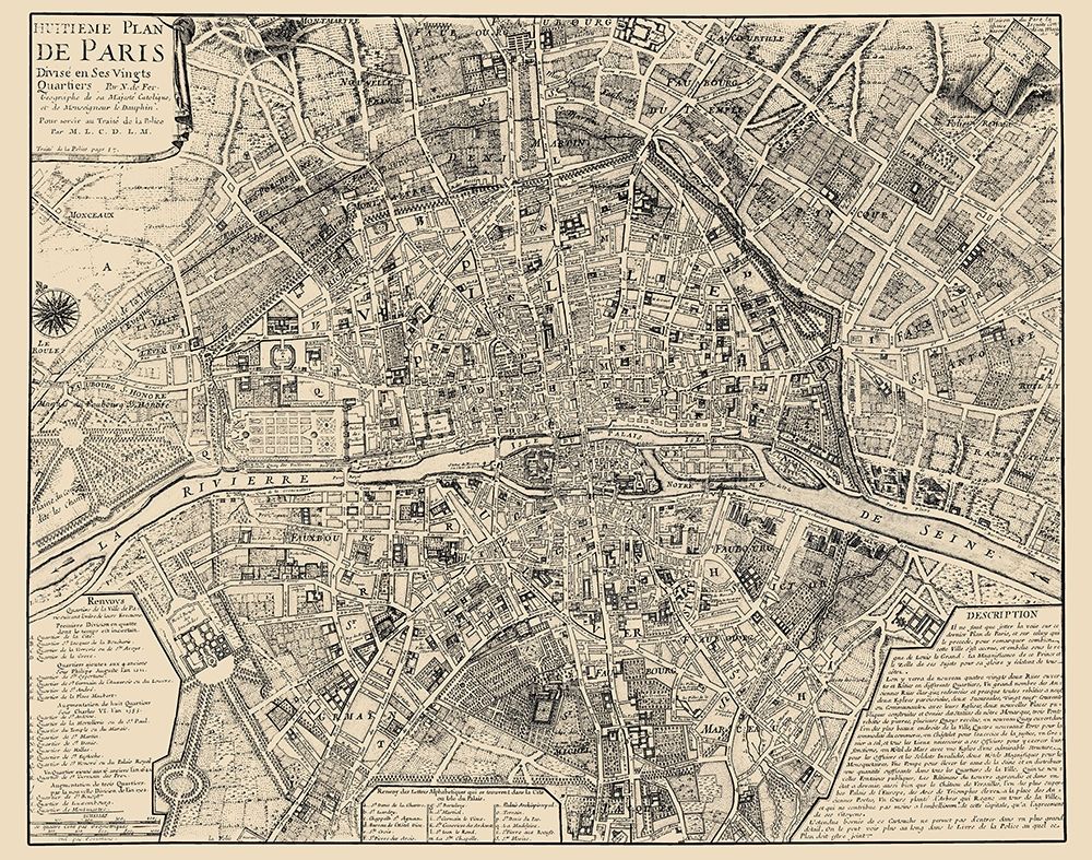 Paris France - De Fer 1705