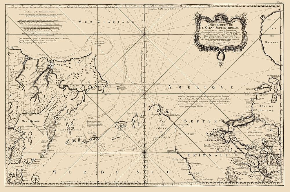 North Pacific Ocean - Bellin 1766