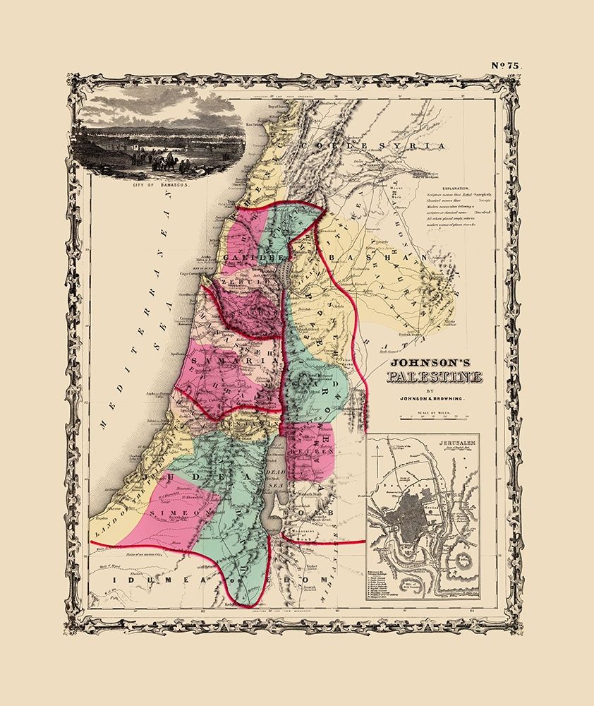 Palestine Israel - Johnson 1860
