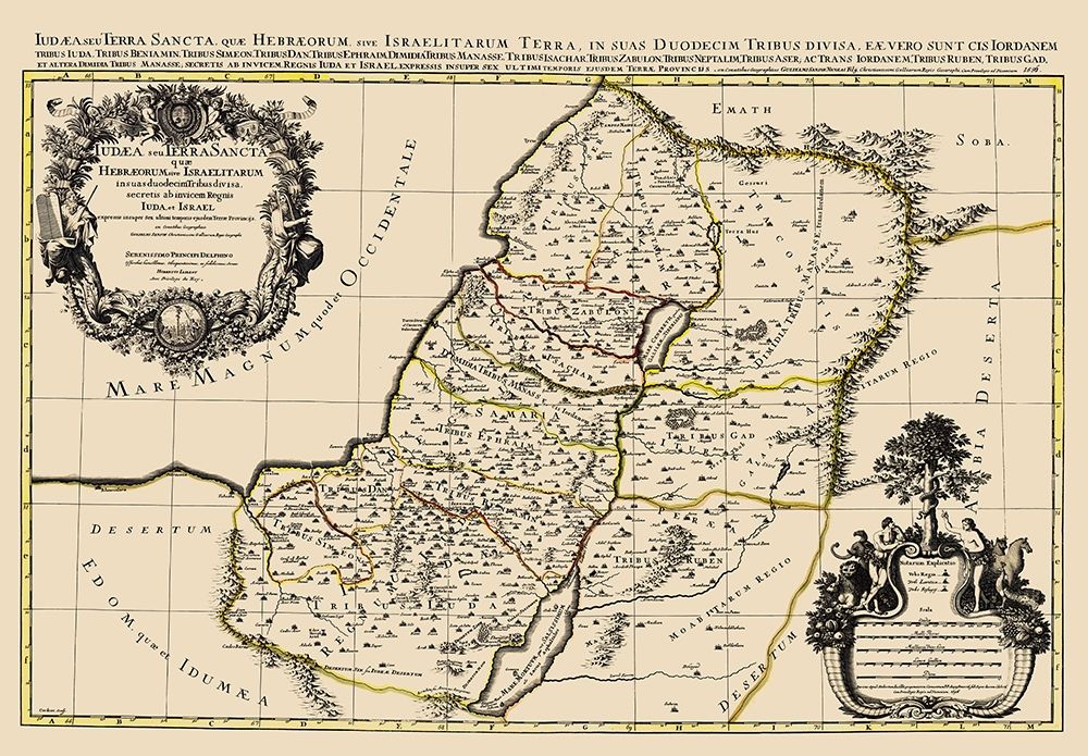 Palestine Israel - Jaillot 1874