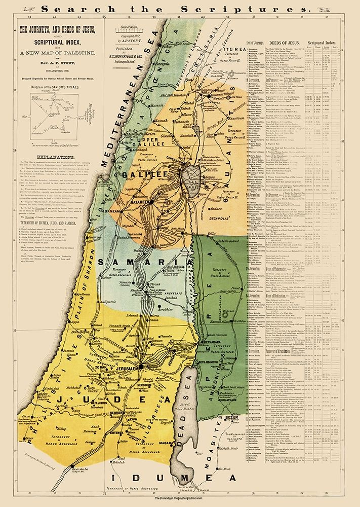 Palestine Israel - Strobridge 1881