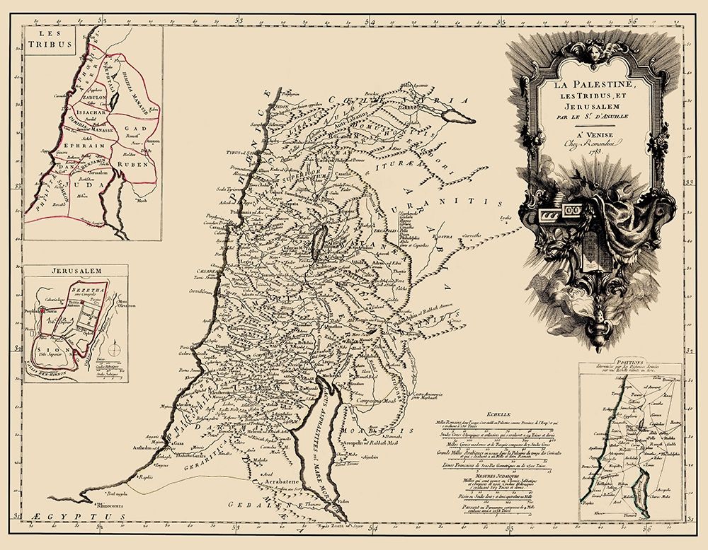 Palestine Israel - Remondini 1783