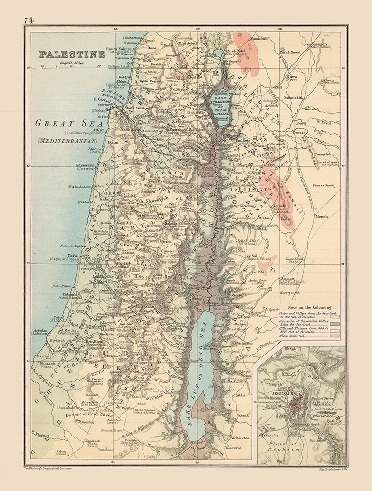 Middle East Palestine Elevation Israel
