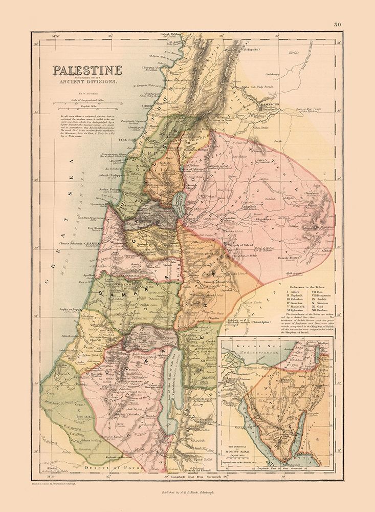 Middle East Palestine Ancient Divisions Israel