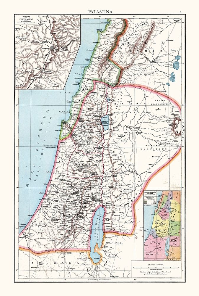 Middle East Palestine Israel - Droysen 1886
