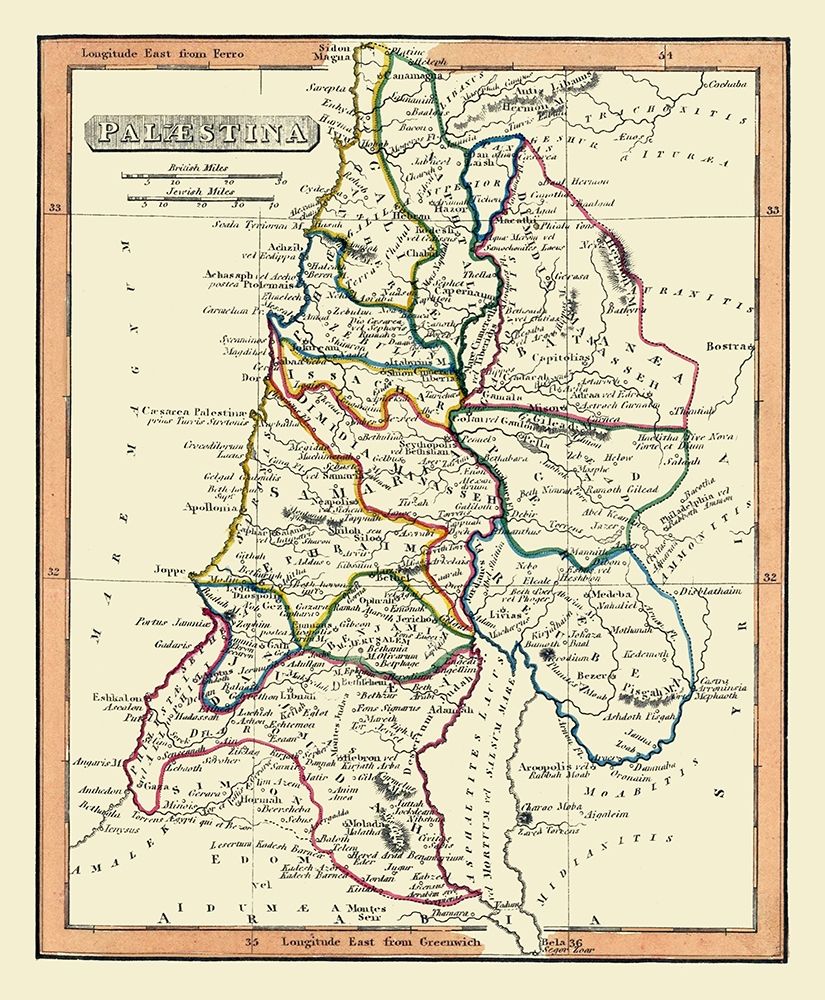 Middle East Palestine Israel - Fenner 1830