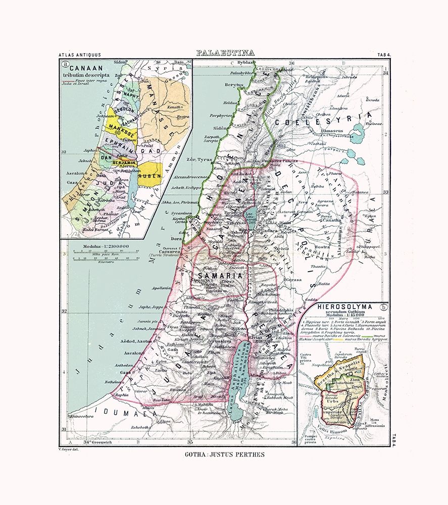 Middle East Palestine Israel - Perthes 1896