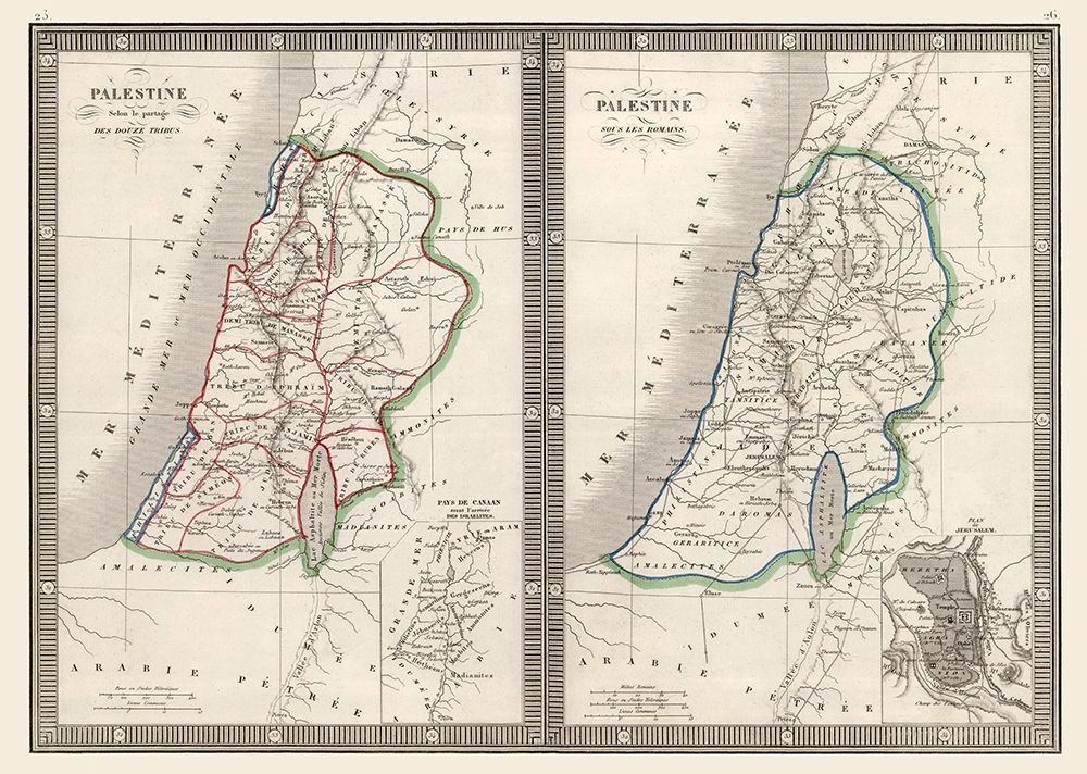Middle East Palestine Israel - Monin 1839