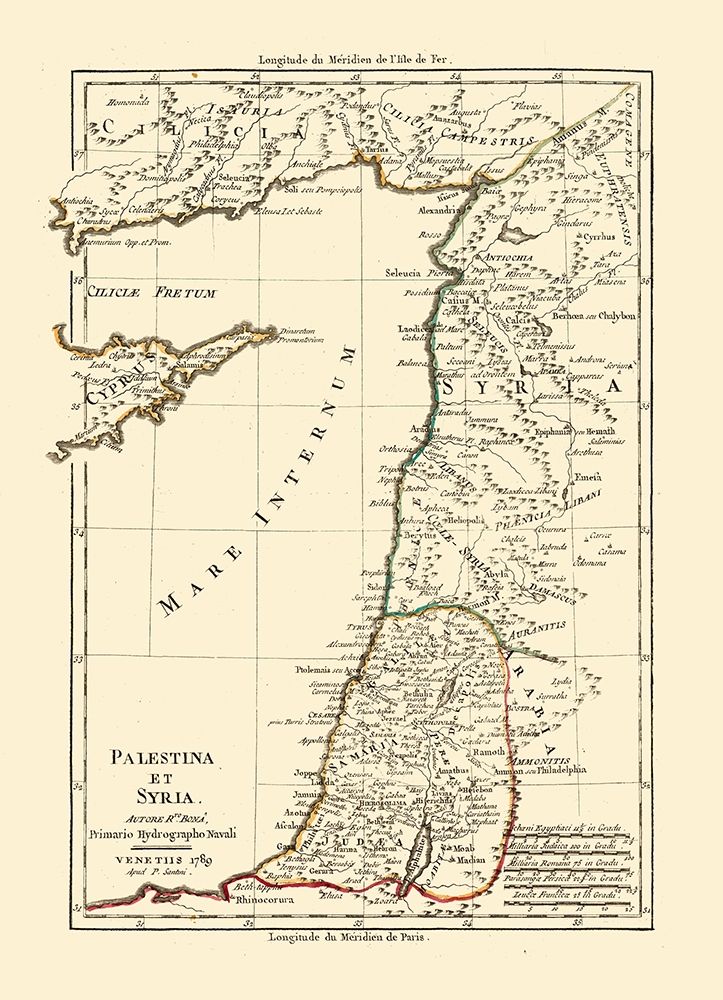 Palestine Syria - Santini 1794
