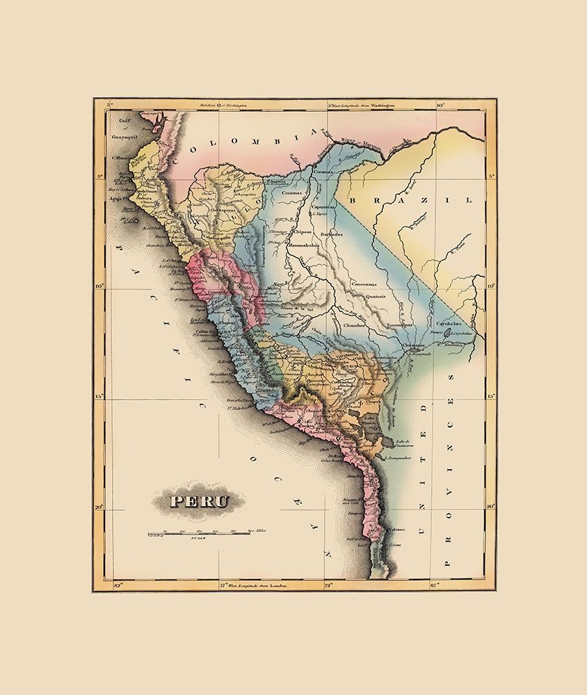 South America Peru - Lucas 1823