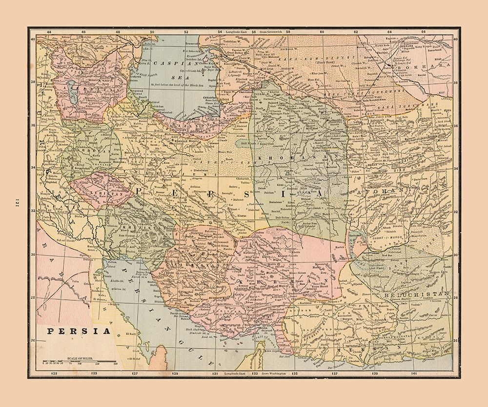 Middle East Persia - Cram 1888