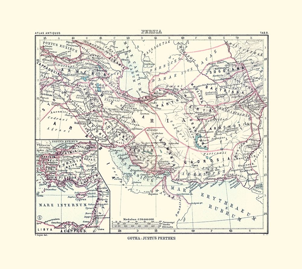 Middle East Persia - Perthes 1896
