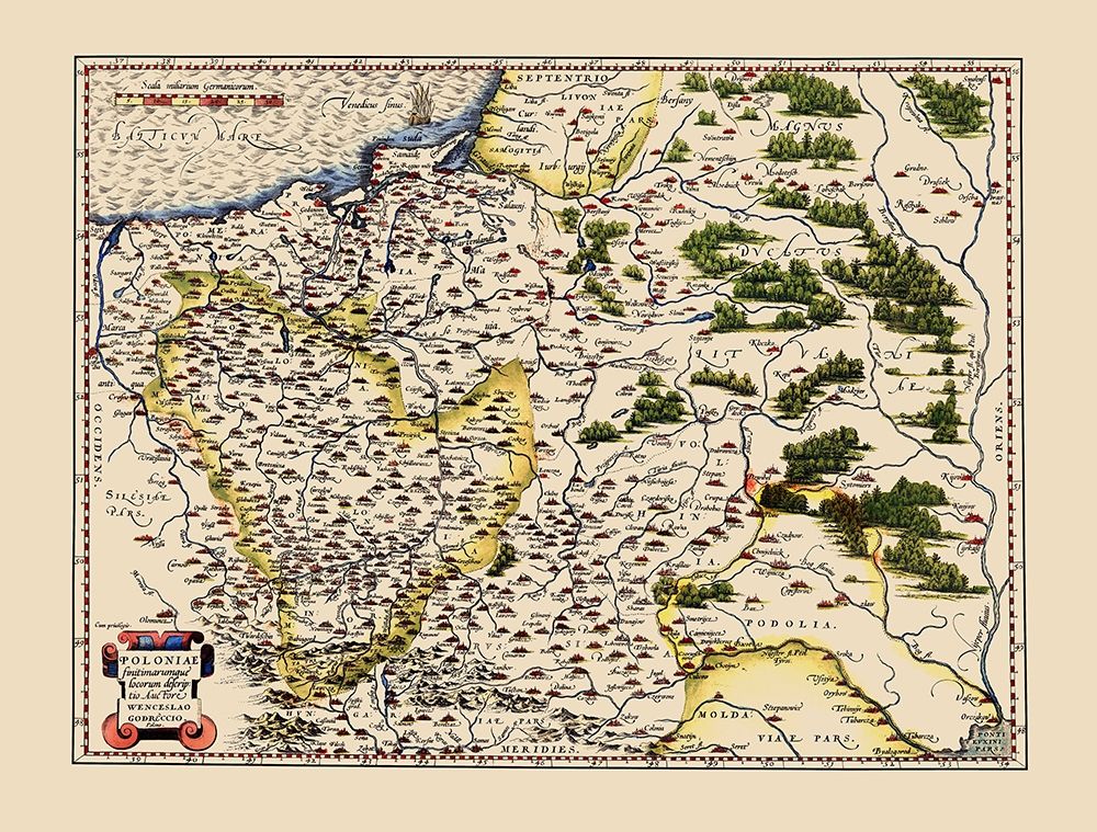 Eastern Europe Poland - Ortelius 1587
